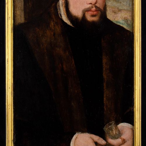MID16THCENTURY SOUTH GERMAN SCHOOL PORTRAIT OF A NOBLEMAN ANTIQUE OIL PAINTING - ADDITIONAL PHOTO 5