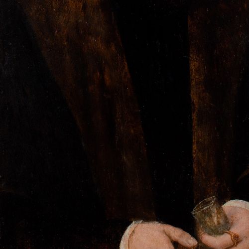 MID16THCENTURY SOUTH GERMAN SCHOOL PORTRAIT OF A NOBLEMAN ANTIQUE OIL PAINTING - ADDITIONAL PHOTO 7