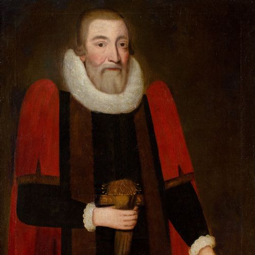 EARLY 17THCENTURY ENGLISH SCHOOL PORTRAIT OF EDWARD HILL ORIGINAL GLOVES ANTIQUE OIL PAINTING - ADDITIONAL PHOTO 6