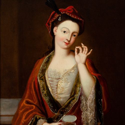 fig 4. Jacques François Courtin (Circle), Portrait Of A Lady Taking Snuff