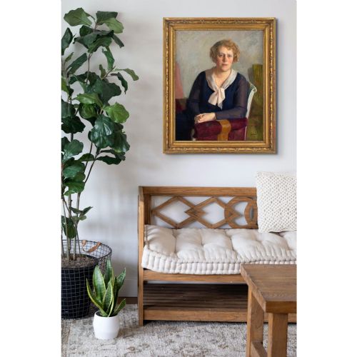 fig 2. David Tägtström, Hegert, 1930s Swedish Portrait, Oil Painting