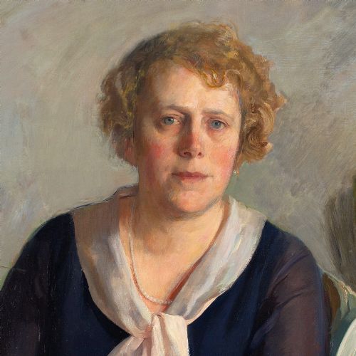 fig 3. David Tägtström, Hegert, 1930s Swedish Portrait, Oil Painting