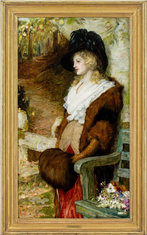 robert walker macbeth ra roi rws far from the madding crowd antique oil painting - CATEGORY: ANTIQUE ART - DATED VICTORIAN