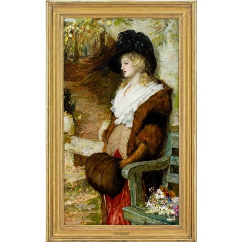 ROBERT WALKER MACBETH RA ROI RWS FAR FROM THE MADDING CROWD ANTIQUE OIL PAINTING - ADDITIONAL PHOTO 1