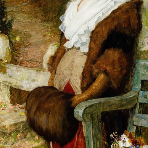 ROBERT WALKER MACBETH RA ROI RWS FAR FROM THE MADDING CROWD ANTIQUE OIL PAINTING - ADDITIONAL PHOTO 5