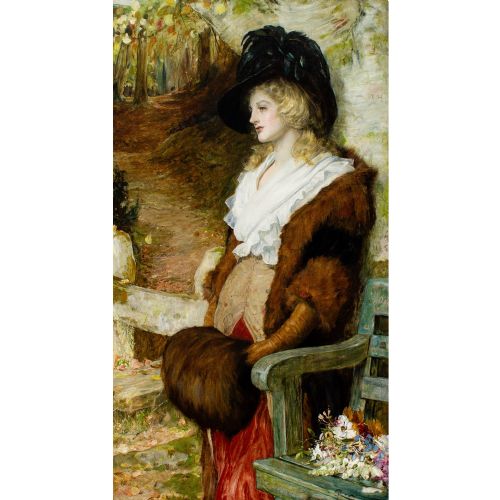 ROBERT WALKER MACBETH RA ROI RWS FAR FROM THE MADDING CROWD ANTIQUE OIL PAINTING - ADDITIONAL PHOTO 9