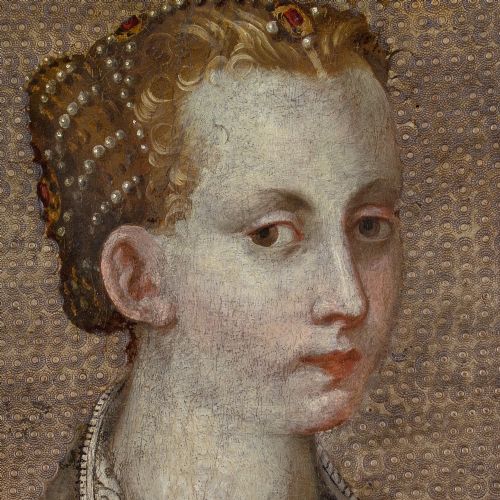 16THCENTURY ITALIAN SCHOOL RENAISSANCE PORTRAIT OF A LADY ANTIQUE PAINTING - ADDITIONAL PHOTO 4