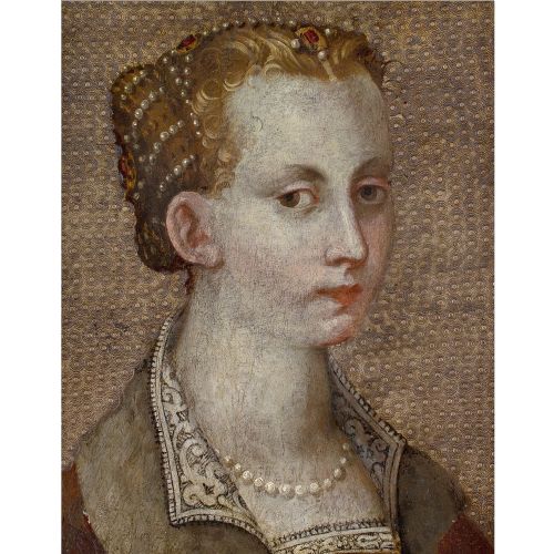 16THCENTURY ITALIAN SCHOOL RENAISSANCE PORTRAIT OF A LADY ANTIQUE PAINTING - ADDITIONAL PHOTO 9
