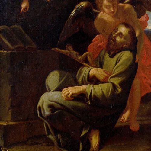ANNIBALE CARRACCI SCHOOL SAINT FRANCIS OF ASSISI IN ECSTASY 17TH CENTURY OLD MASTER OIL PAINTING - ADDITIONAL PHOTO 4