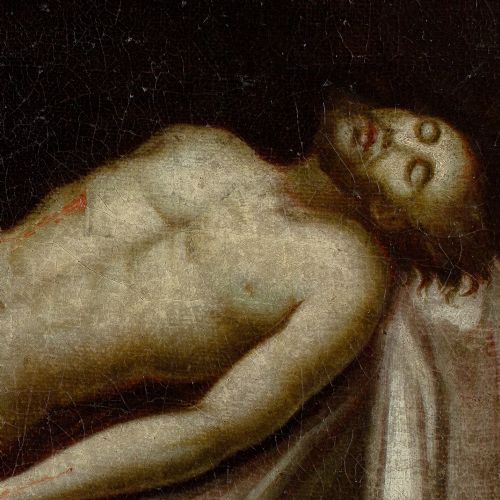 EARLY 18THCENTURY SPANISH SCHOOL CHRIST IN THE TOMB - ADDITIONAL PHOTO 8
