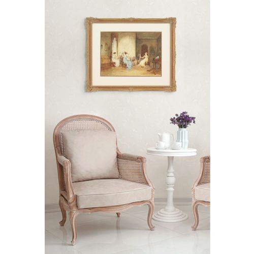 GEORGE H HAY SPINNING WOOL ANTIQUE WATERCOLOUR - ADDITIONAL PHOTO 3