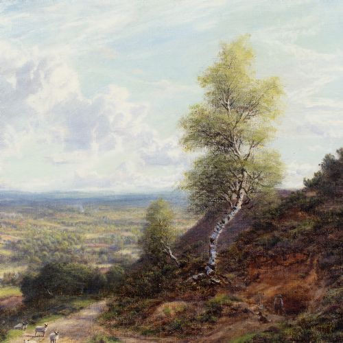 fig 5. George William Mote, Near Guildford, Surrey, Antique Oil Painting 