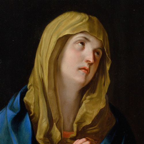 fig 3. Joszef Schmidt After Guido Reni, Mater Dolorosa, Antique Oil Painting