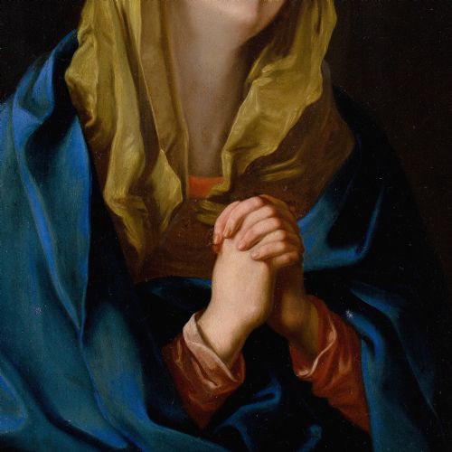 fig 4. Joszef Schmidt After Guido Reni, Mater Dolorosa, Antique Oil Painting