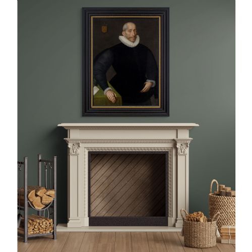 GORTZIUS GELDORP PORTRAIT OF A MEMBER OF THE SANI FAMILY 16TH CENTURY OIL PAINTING - ADDITIONAL PHOTO 1