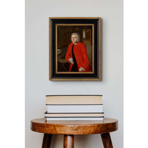 MID18THCENTURY FRENCH SCHOOL PORTRAIT OF THE ENGLISH NATURALIST HENRY BAKER FRS ANTIQUE OIL PAINTING - ADDITIONAL PHOTO 3