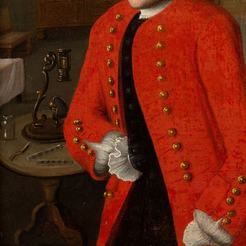 MID18THCENTURY FRENCH SCHOOL PORTRAIT OF THE ENGLISH NATURALIST HENRY BAKER FRS ANTIQUE OIL PAINTING - ADDITIONAL PHOTO 6