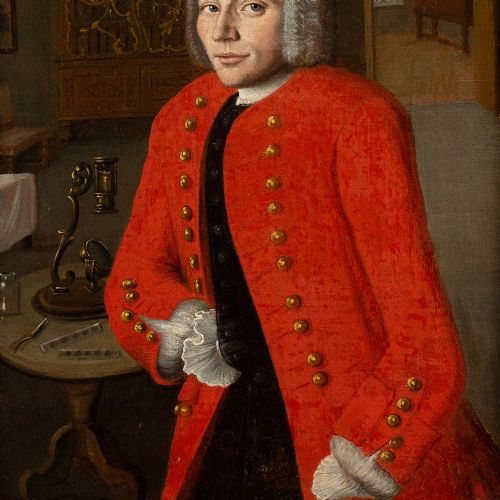 MID18THCENTURY FRENCH SCHOOL PORTRAIT OF THE ENGLISH NATURALIST HENRY BAKER FRS ANTIQUE OIL PAINTING - ADDITIONAL PHOTO 8