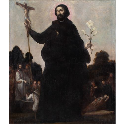 GASPAR DE FIGUEROA ATTRIBUTED TO WORKSHOP FRANCIS XAVIER MID17THCENTURY COLONIAL ART - ADDITIONAL PHOTO 9