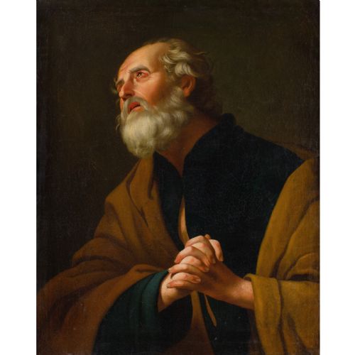 GERRIT VAN HONTHORST AFTER SAINT PETER IN PENITENCE 18THCENTURY OIL PAINTING - ADDITIONAL PHOTO 3