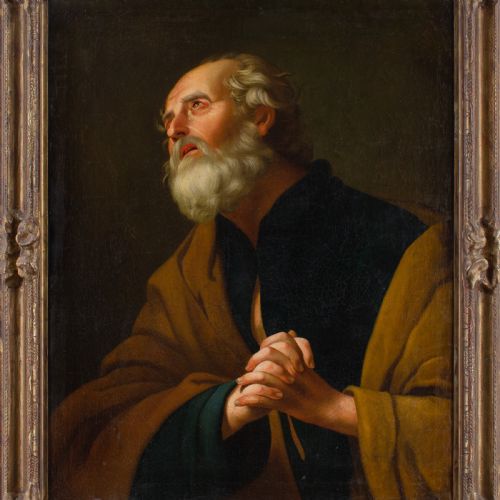 GERRIT VAN HONTHORST AFTER SAINT PETER IN PENITENCE 18THCENTURY OIL PAINTING - ADDITIONAL PHOTO 7