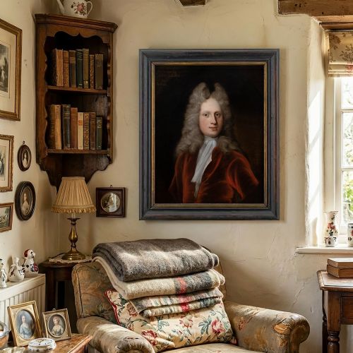 MICHAEL DAHL CIRCLE PORTRAIT OF THOMAS STANLEY 18THCENTURY PORTRAIT - ADDITIONAL PHOTO 2