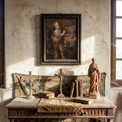 18THCENTURY SPANISH SCHOOL CHILD JESUS EMBRACING THE CROSS ANTIQUE OIL PAINTING - ADDITIONAL PHOTO 2