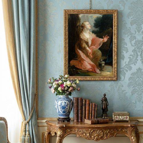 18THCENTURY VENETIAN SCHOOL MARY MAGDALENE NOLI ME TANGERE ANTIQUE OIL PAINTING - ADDITIONAL PHOTO 1