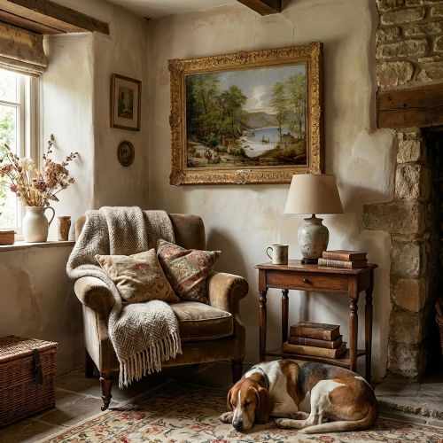 EDWARD WILLIAM COOKE RA WESTCOUNTRY COVE WITH COTTAGES FAMILY DONKEYS ANTIQUE OIL PAINTING - ADDITIONAL PHOTO 2