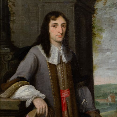 17THCENTURY FLEMISH SCHOOL PORTRAIT OF A GENTLEMAN IN A JUSTAUCORPS OIL PAINTING - ADDITIONAL PHOTO 1