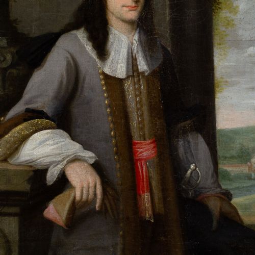 17THCENTURY FLEMISH SCHOOL PORTRAIT OF A GENTLEMAN IN A JUSTAUCORPS OIL PAINTING - ADDITIONAL PHOTO 5
