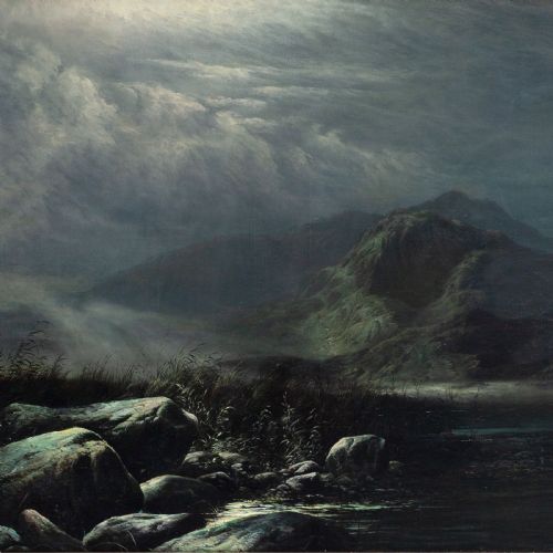 WALTER HEATH WILLIAMS WELSH MOUNTAIN RIVER NOCTURNE ANTIQUE OIL PAINTING - ADDITIONAL PHOTO 3