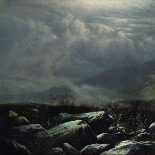 WALTER HEATH WILLIAMS WELSH MOUNTAIN RIVER NOCTURNE ANTIQUE OIL PAINTING - ADDITIONAL PHOTO 4