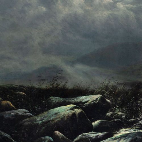 WALTER HEATH WILLIAMS WELSH MOUNTAIN RIVER NOCTURNE ANTIQUE OIL PAINTING - ADDITIONAL PHOTO 6