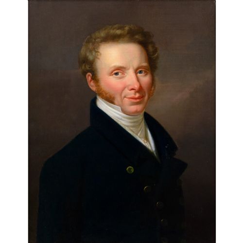 EARLY 19THCENTURY AUSTRIAN SCHOOL PORTRAIT OF A GENTLEMAN ANTIQUE OIL PAINTING - ADDITIONAL PHOTO 2