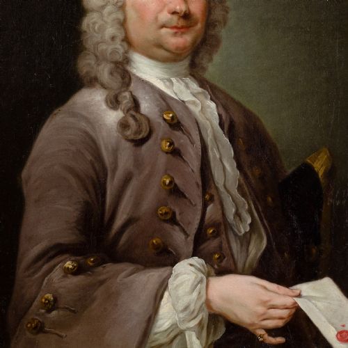 MID18THCENTURY FRENCH SCHOOL PORTRAIT OF A GENTLEMAN WITH A LETTER ANTIQUE OIL PAINTING - ADDITIONAL PHOTO 4