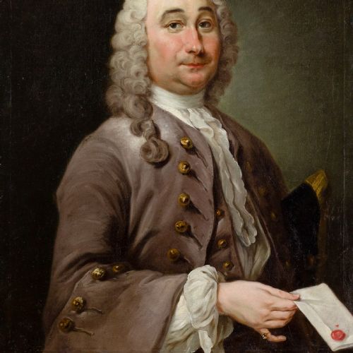 MID18THCENTURY FRENCH SCHOOL PORTRAIT OF A GENTLEMAN WITH A LETTER ANTIQUE OIL PAINTING - ADDITIONAL PHOTO 5