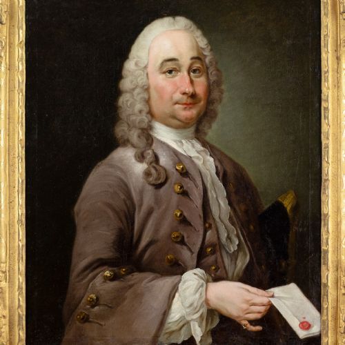 MID18THCENTURY FRENCH SCHOOL PORTRAIT OF A GENTLEMAN WITH A LETTER ANTIQUE OIL PAINTING - ADDITIONAL PHOTO 7