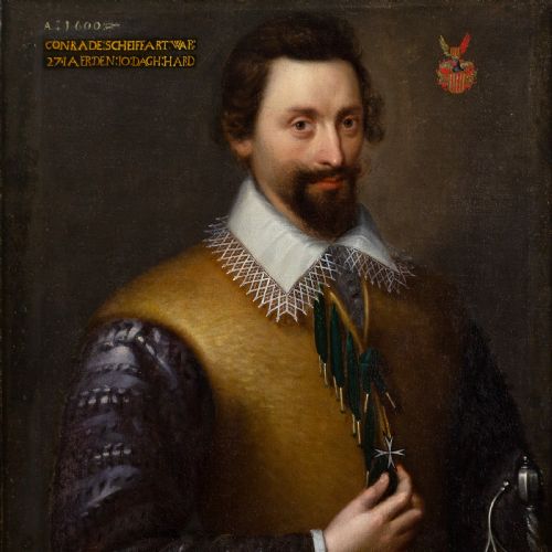 GORTZIUS GELDORP WORKSHOP ATTRIBUTED PORTRAIT OF CONRAD SCHEIFFART VON MERODE ZU WEILERSWIST ANTIQUE OIL PAINTING - ADDITIONAL PHOTO 2