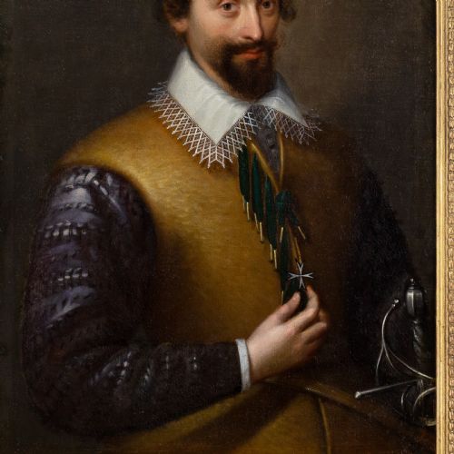 GORTZIUS GELDORP WORKSHOP ATTRIBUTED PORTRAIT OF CONRAD SCHEIFFART VON MERODE ZU WEILERSWIST ANTIQUE OIL PAINTING - ADDITIONAL PHOTO 3