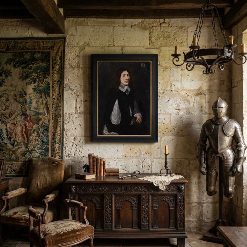 MID17THCENTURY FLEMISH SCHOOL PORTRAIT OF A GENTLEMAN ANTIQUE OIL PAINTING - ADDITIONAL PHOTO 2