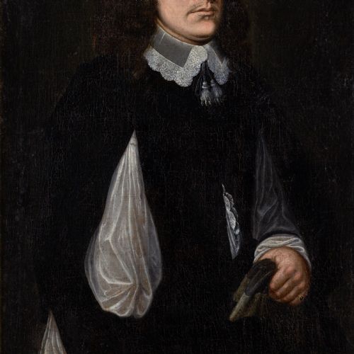 MID17THCENTURY FLEMISH SCHOOL PORTRAIT OF A GENTLEMAN ANTIQUE OIL PAINTING - ADDITIONAL PHOTO 5