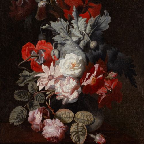 SIMON PIETERSZ VERELST ATTRIBUTED STILL LIFE WITH FLOWERS ANTRIQUE OIL PAINTING - ADDITIONAL PHOTO 2