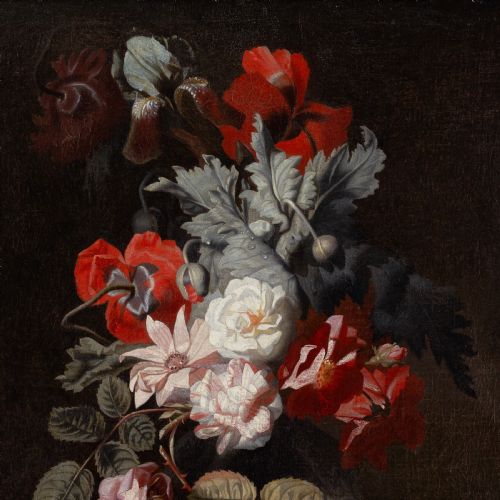 SIMON PIETERSZ VERELST ATTRIBUTED STILL LIFE WITH FLOWERS ANTRIQUE OIL PAINTING - ADDITIONAL PHOTO 3