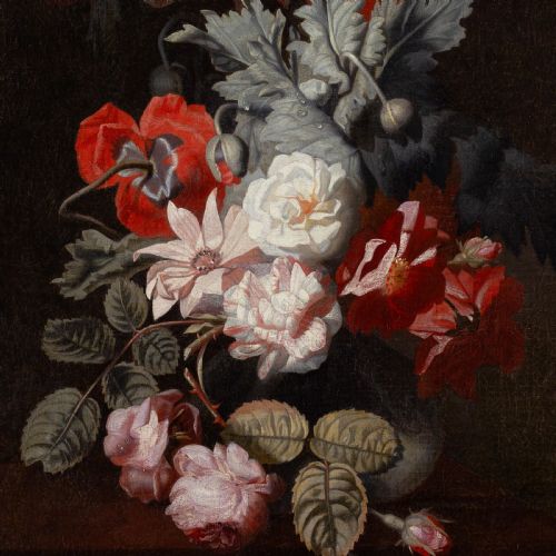 SIMON PIETERSZ VERELST ATTRIBUTED STILL LIFE WITH FLOWERS ANTRIQUE OIL PAINTING - ADDITIONAL PHOTO 5