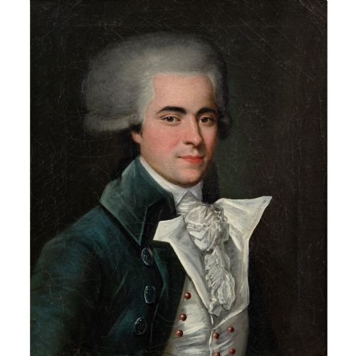 fig 1. Late 18th-Century French School, Portrait Of A Gentleman - Antique Oil Painting
