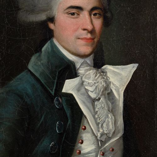 fig 3. Late 18th-Century French School, Portrait Of A Gentleman - Antique Oil Painting