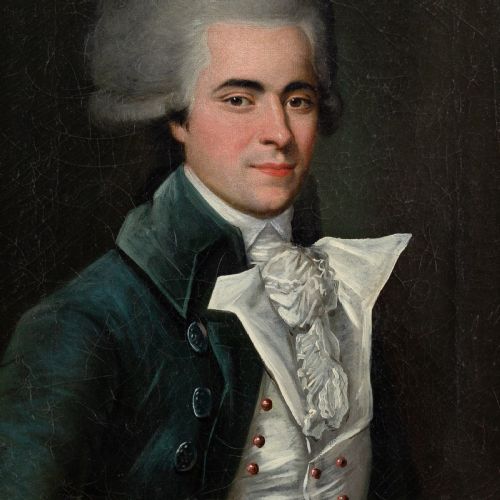 fig 5. Late 18th-Century French School, Portrait Of A Gentleman - Antique Oil Painting