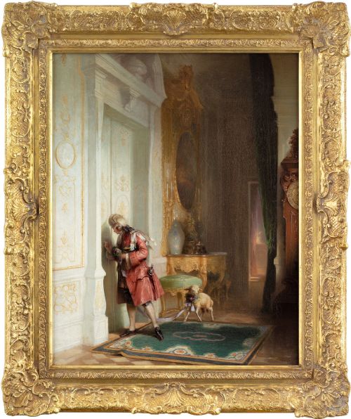 PANCRASZ KRLE A SURPRISE ANTIQUE OIL PAINTING