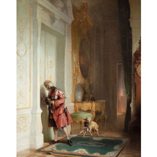 PANCRASZ KRLE A SURPRISE ANTIQUE OIL PAINTING - ADDITIONAL PHOTO 1